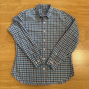 Bonobos Shirt Men's Large Slim Fit Multicolor Plaid Long Sleeve Button Up Preppy